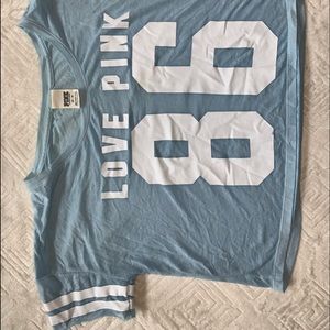 baby blue pink by VS crop top